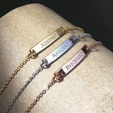 Personalized Nameplate Bracelet - Stainless Steel Jewelry