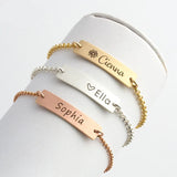 Personalized Nameplate Bracelet - Stainless Steel Jewelry