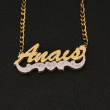 Personalized Nameplate Heart Necklace 3D Pendant