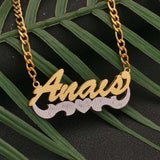 Personalized Nameplate Heart Necklace 3D Pendant