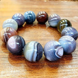 Nanjing Yuhuashi Agate Chalcedony Bracelet for Men and Women