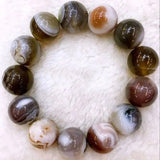 Nanjing Yuhuashi Agate Chalcedony Bracelet for Men and Women