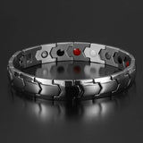 Nantii Mens Magnetic Arthritis Bracelet Therapy Row Magnets Adjustable Jewelry