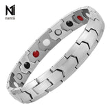Nantii Mens Magnetic Arthritis Bracelet Therapy Row Magnets Adjustable Jewelry