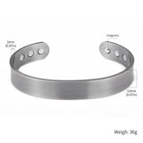 Nantii Unisex Magnetic Charm Bracelet Bio Healing Silver Plated Jewelry