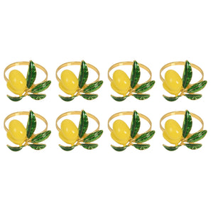 Lemon Wedding Napkin Rings, Table Decor for Parties & Gatherings