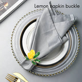 Lemon Wedding Napkin Rings, Table Decor for Parties & Gatherings