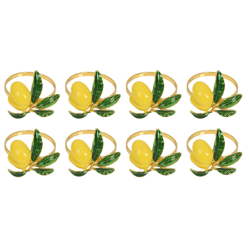 Lemon Wedding Napkin Rings, Table Decor for Parties & Gatherings