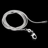 925 Silver Chain 1mm Snake Necklace - 5 Pcs/Batch (16-30 Inches)