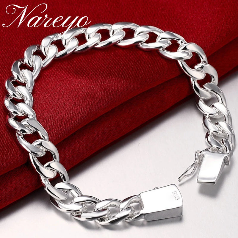 925 Sterling Silver Men's Bracelet High Class Gift