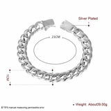 925 Sterling Silver Men's Bracelet High Class Gift