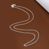 925 Silver 5pcs 40-60cm Chain Necklaces For Women