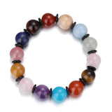 Gemstone Round Beads Bracelets for Women - Lapis Red Agate Crystal Bangles