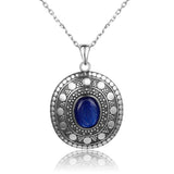 Nasiya Classic Kyanite Pendant Silver Necklace Birthday Gift Jewelry