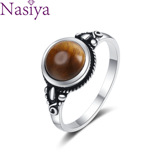 Tiger Eye Ring 8MM Vintage Style Engagement Wedding Gift