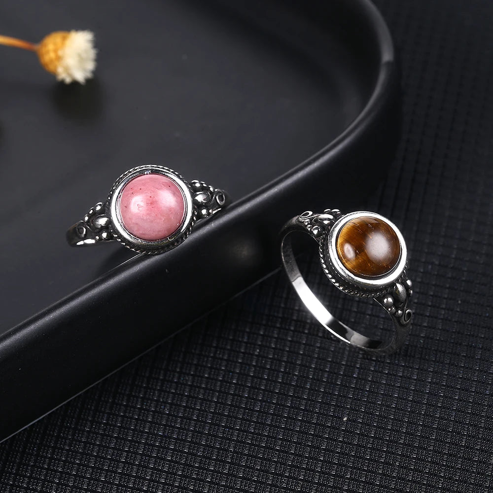 Tiger Eye Ring 8MM Vintage Style Engagement Wedding Gift