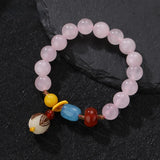 Nasiya Rose Quartz Gemstone Beads Bracelet 10MM