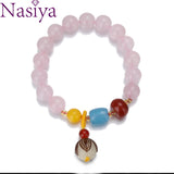 Nasiya Rose Quartz Gemstone Beads Bracelet 10MM