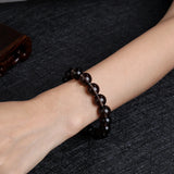Nasiya Smoky Quartz Beaded Bracelet 12MM Crystal Bangles Jewelry