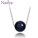 Nasiya Silver Pendant Necklace Sand Aventurine Stone