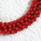 Red Coral 4*9mm Bone Shape Loose Beads for Jewelry Making 15inch