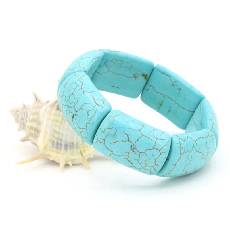 National Style Turquoises Stone Bracelet for Women