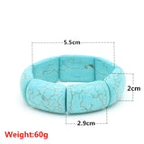 National Style Turquoises Stone Bracelet for Women