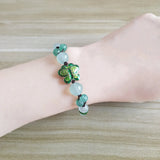 Natural Green Jade Butterfly Adjustable Bracelet Women Bangle