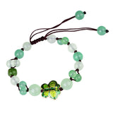 Natural Green Jade Butterfly Adjustable Bracelet Women Bangle