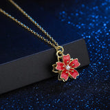 S925 Sterling Silver Peach Blossom Necklace