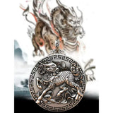 Sterling Silver Unicorn Pendant Fire Unicorn Necklace Men's Ornaments