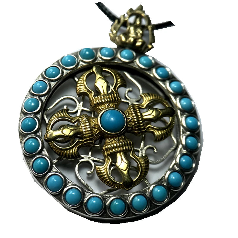 Natural Turquoise Buddha Neck Pendant