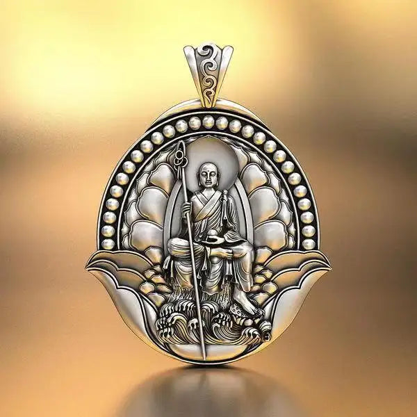 National Tide Retro Tibetan King Bodhisattva Pendant Male Necklace