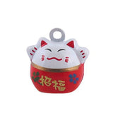 Good Luck Cat Cartoon Jingle Bell Necklace Holiday Decor