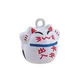 Good Luck Cat Cartoon Jingle Bell Necklace Holiday Decor