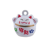 Good Luck Cat Cartoon Jingle Bell Necklace Holiday Decor
