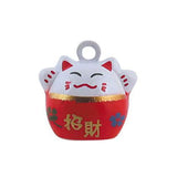 Good Luck Cat Cartoon Jingle Bell Necklace Holiday Decor
