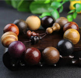 National Wind 15-20mm Sandalwood Beads Rosary Bracelet