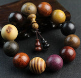 National Wind 15-20mm Sandalwood Beads Rosary Bracelet