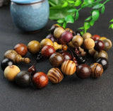 National Wind 15-20mm Sandalwood Beads Rosary Bracelet