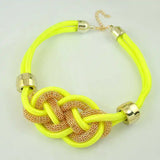 National versatile Necklace Pu woven Mahua women's collar accessories