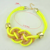 National versatile Necklace Pu woven Mahua women's collar accessories