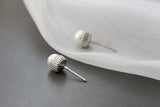 S925 Sterling Silver Shell Beads Silver Earrings
