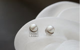 S925 Sterling Silver Shell Beads Silver Earrings