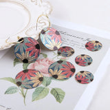 Glitter Flowers Geometry Copper Charms DIY Jewelry Earring Accessory