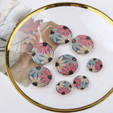 Glitter Flowers Geometry Copper Charms DIY Jewelry Earring Accessory