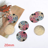 Glitter Flowers Geometry Copper Charms DIY Jewelry Earring Accessory