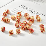 Red Lantern Double Hook Copper Charms for DIY Jewelry