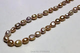 Baroque Purple Freshwater Pearl Necklace 8x10mm 17INCH