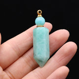 Agates Stone Perfume Bottle Essential Oil Diffuser Pendant